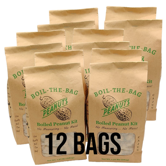 Boil-The-Bag Boiled Peanuts (12 Bags)