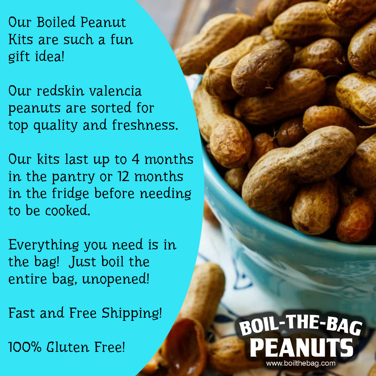 Boil-The-Bag Boiled Peanuts - (6 Bags)